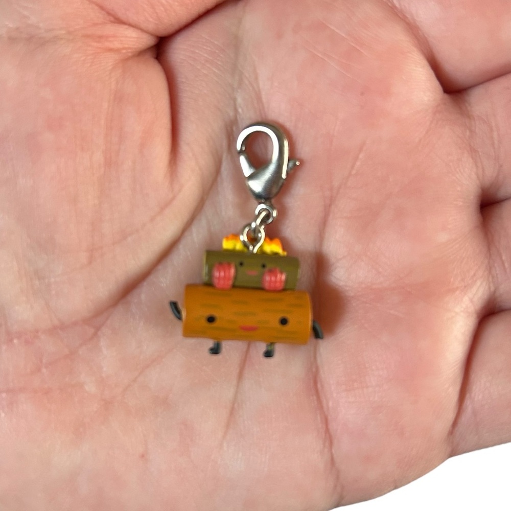 Aaron Meshon x Kidrobot Let’s Hang Zipper Pull Cute Wood Logs Charm Kawaii